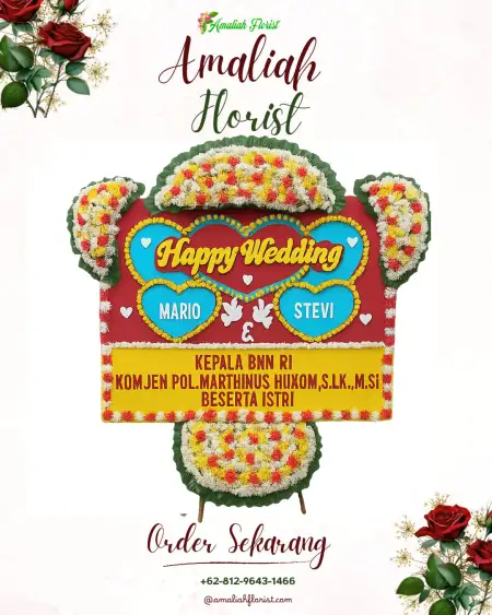 Papan Bunga Pernikahan Hargomulyo